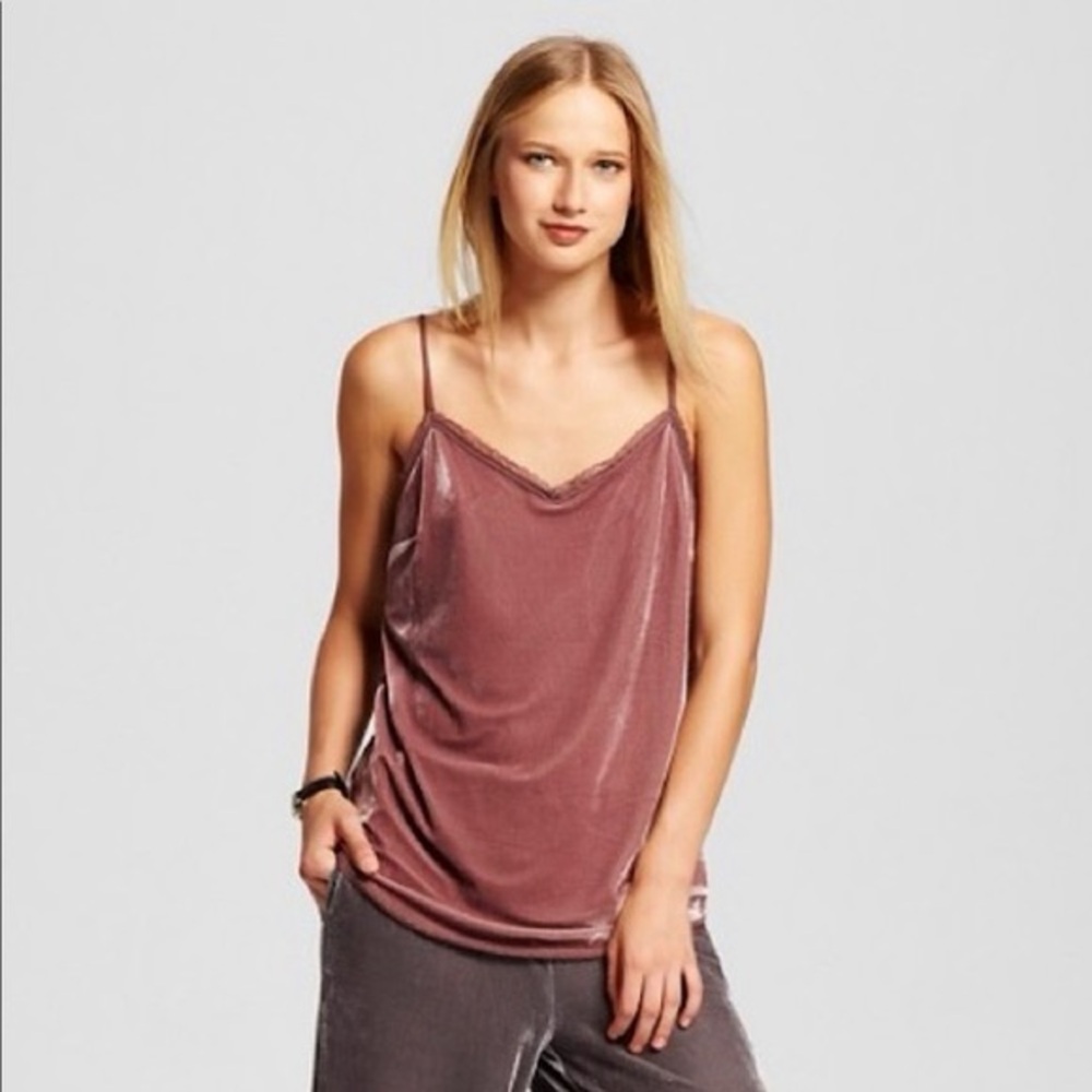 Who What Wear Velvet Tank Top